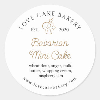 Personalisierte Backwaren Runder Aufkleber