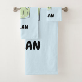 Personalisierte Badehandtücher und Set für Jungen