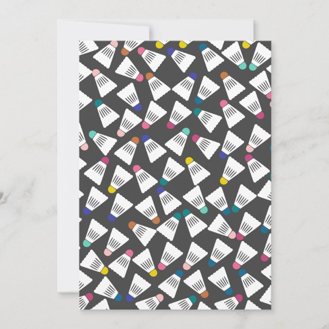 Personalisierte Badminton-Notecards Feiertagskarte (Vorderseite)