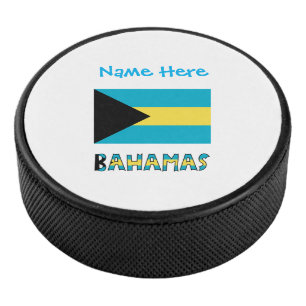 Personalisierte Bahamas-Flagge Patriotisch Eishockey Puck
