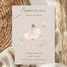 Personalisierte Ballerina-Geburtstags-Blush-Blumen