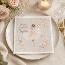 Personalisierte Ballerina-Geburtstags-Rosa-Blumen