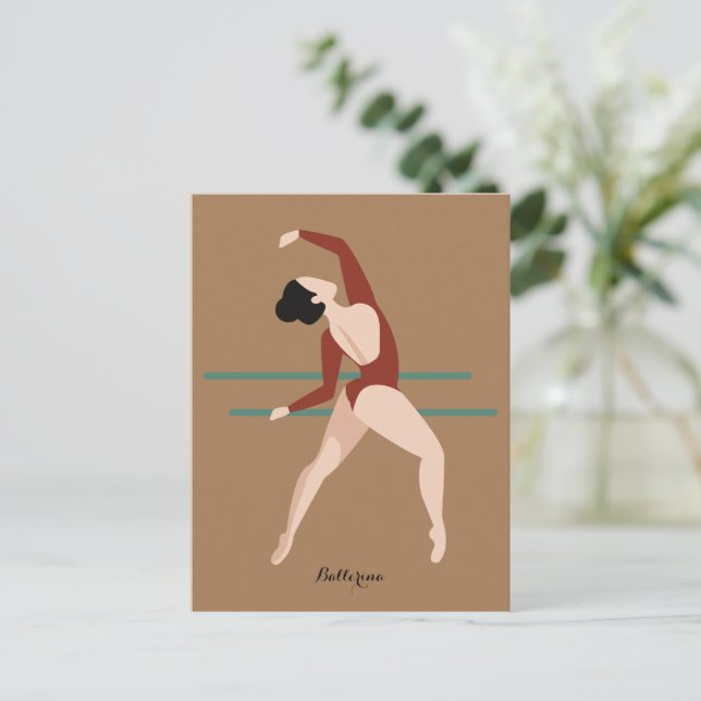 Personalisierte Ballerina-Geschenk Postkarte (Stehend Vorderseite)