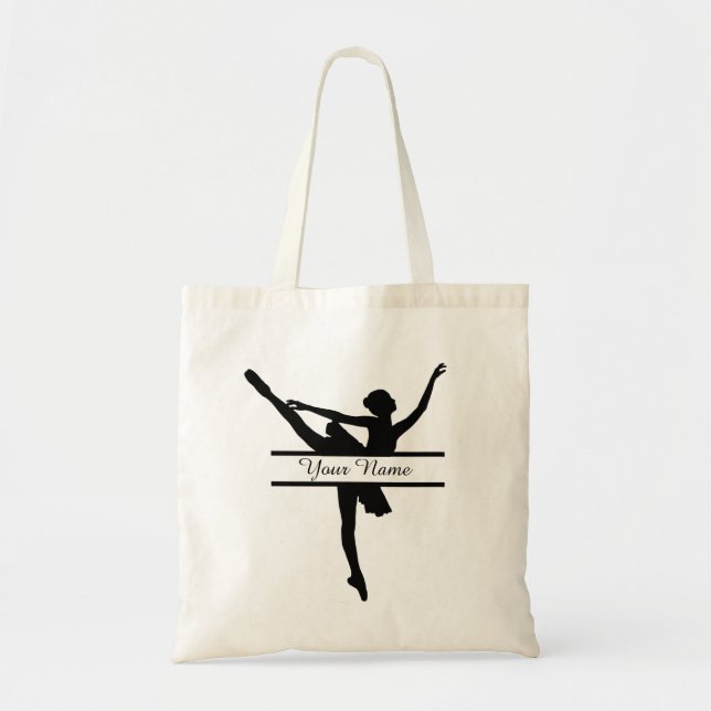 Personalisierte Ballerina Silhouette Tasche (Vorne)