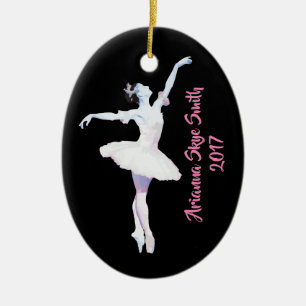 Personalisierte Ballerina-Verzierung, Geschenk für Keramikornament