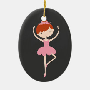 Personalisierte Ballerina-Weihnachtsverzierung Keramik Ornament