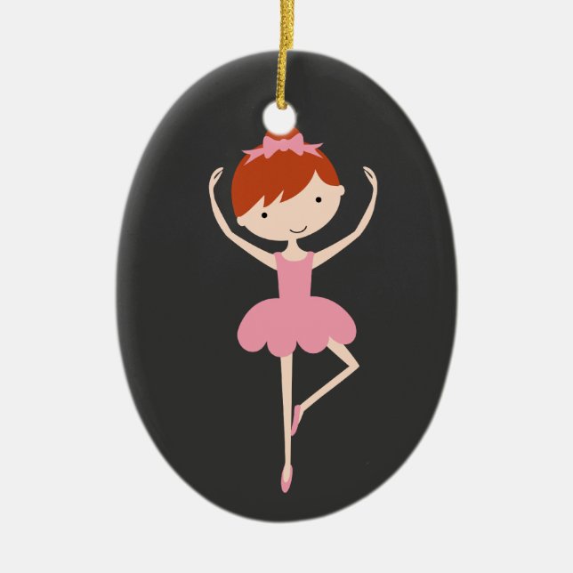 Personalisierte Ballerina-Weihnachtsverzierung Keramik Ornament (Vorne)