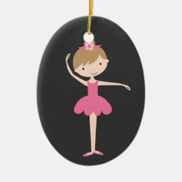 Personalisierte Ballerina-Weihnachtsverzierung Keramik Ornament