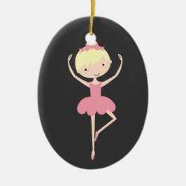 Personalisierte Ballerina-Weihnachtsverzierung Keramik Ornament