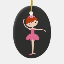 Personalisierte Ballerina-Weihnachtsverzierung Keramikornament