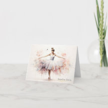 Personalisierte Ballett-Dankeskarten-Papeterie