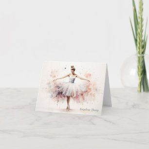Personalisierte Ballett-Dankeskarten-Papeterie Dankeskarte