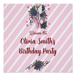 Personalisierte Ballettschuhe Poster