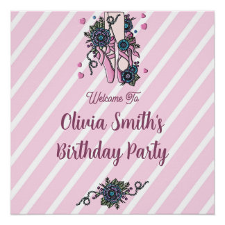 Personalisierte Ballettschuhe Poster