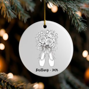 Personalisierte Ballettverzierung, Pointe Shoes Keramik Ornament