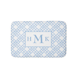 Personalisierte Bambus-Gitter-Monogramm  Badematte