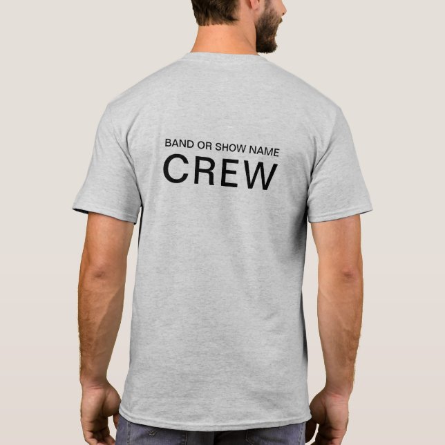 Personalisierte Band Show Name Event-Crew T-Shirt (Rückseite)