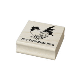 Personalisierte Bantam Rooster Chicken Rooster Far Gummistempel