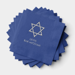 Personalisierte Bar Mitzvah Foil gestempelt Napkin Servietten Mit Folie