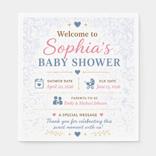 Personalisierte Bären-Baby-Party-Servietten Serviette