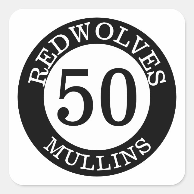 Personalisierte Baseball-Bat-Knob-Decals Quadratischer Aufkleber (Vorderseite)