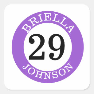 Personalisierte Baseball-Bat-Knob-Decals Quadratischer Aufkleber