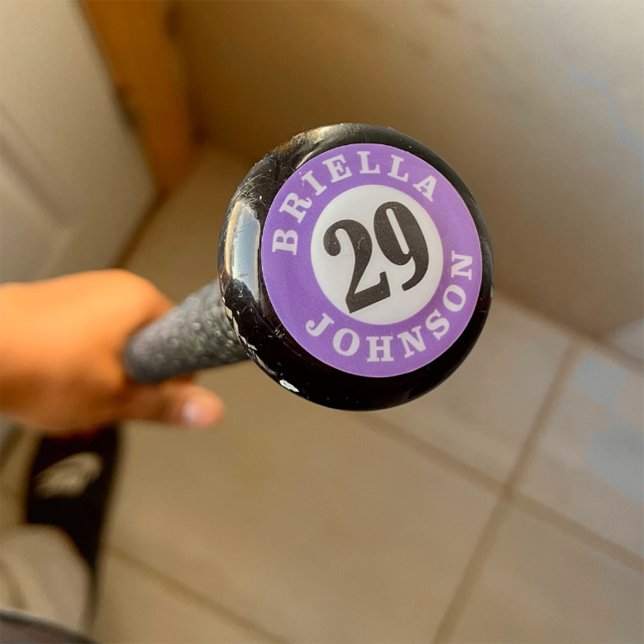 Personalisierte Baseball-Bat-Knob-Decals Quadratischer Aufkleber (Von Creator hochgeladen)