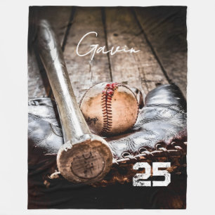 Personalisierte Baseball-Flanelldecke großartige A Fleecedecke