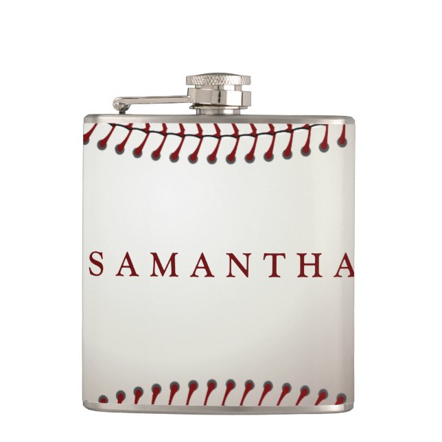 Personalisierte Baseball-Flasche Flachmann (Vorderseite)