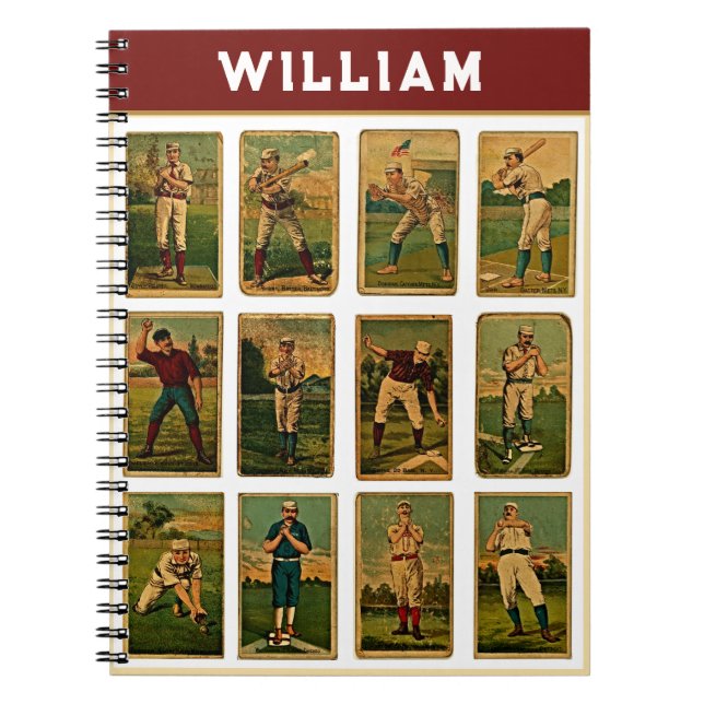 Personalisierte Baseball-Geschenke Notizblock (Vorderseite)