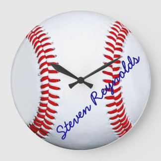 Personalisierte Baseball-Großmauer-Uhr Große Wanduhr