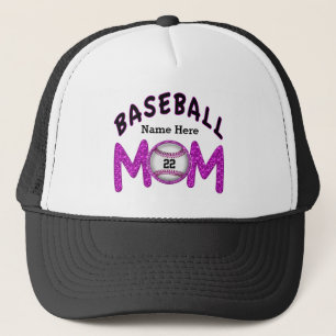 Personalisierte Baseball-Mama-Hüte ZAHL und NAME Truckerkappe