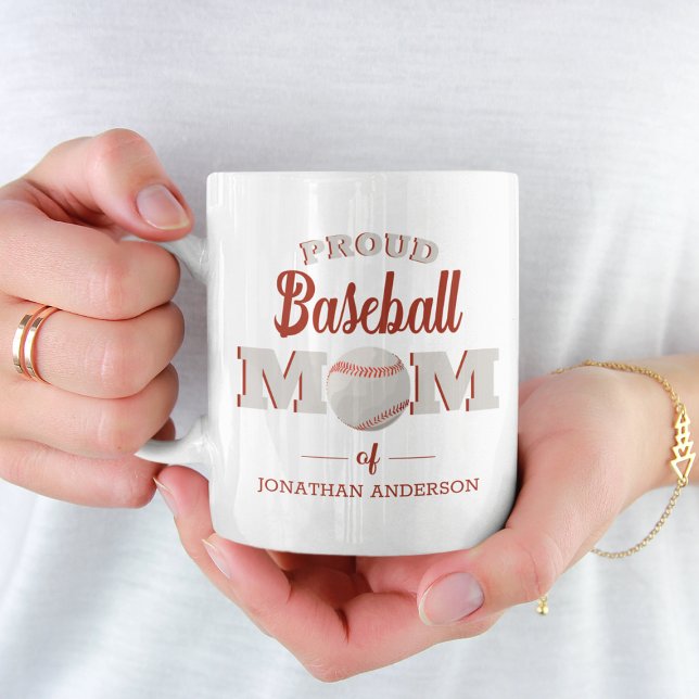 Personalisierte Baseball-Mama Kaffee-Tasse Kaffeetasse (Von Creator hochgeladen)