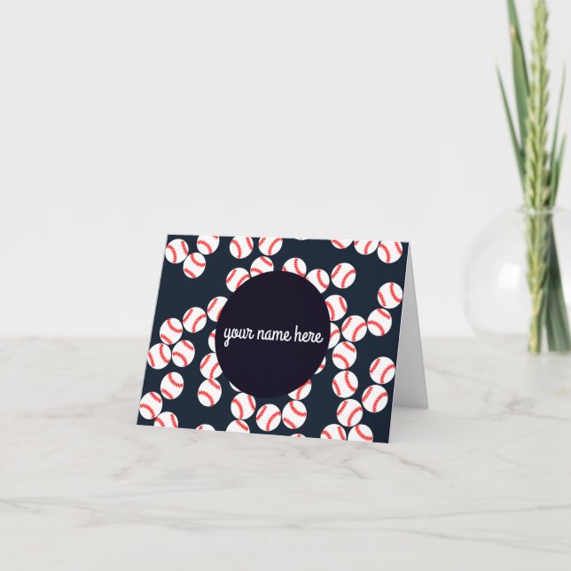 Personalisierte Baseball-Mitteilungskarten eingekl Dankeskarte (Vorderseite)