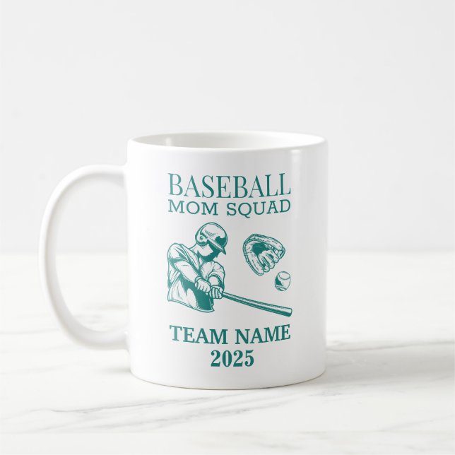 Personalisierte Baseball-Mutter  Kaffeetasse (Links)