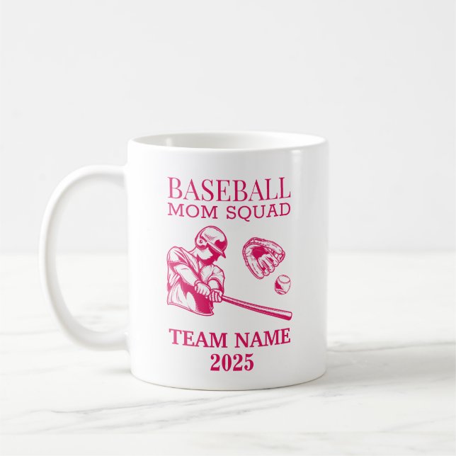 Personalisierte Baseball-Mutter  Kaffeetasse (Links)