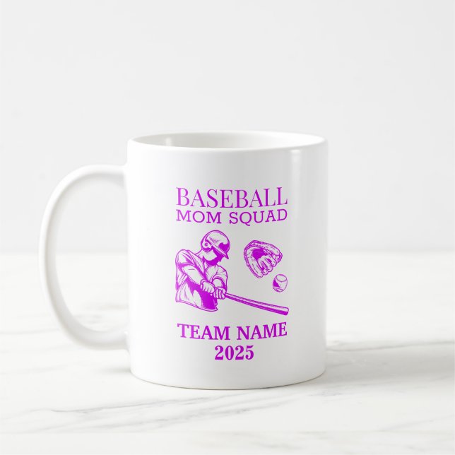 Personalisierte Baseball-Mutter  Kaffeetasse (Links)