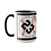 Personalisierte Baseball Pinstripe Kaffee Tasse