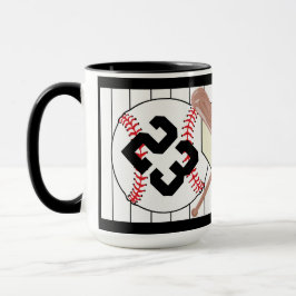 Personalisierte Baseball Pinstripe Kaffee Tasse