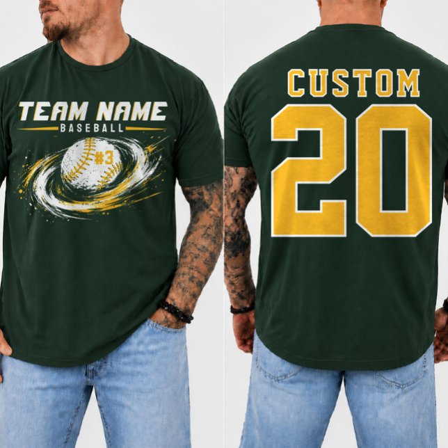 Personalisierte Baseball-Spielernummer  T-Shirt (Von Creator hochgeladen)