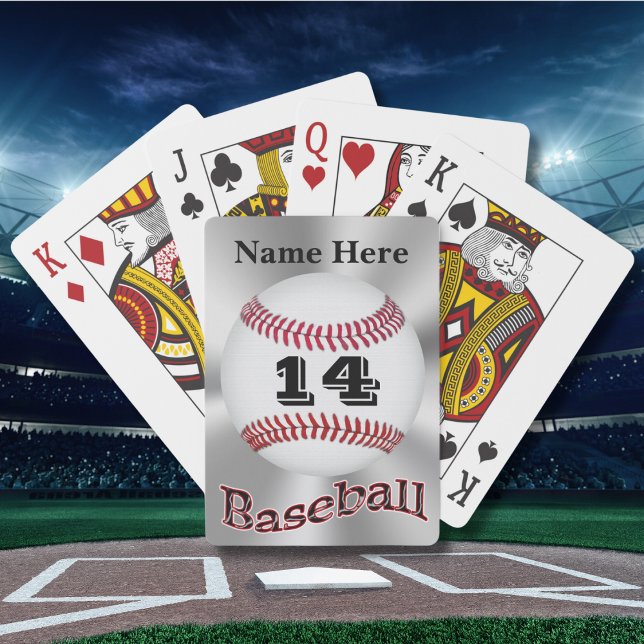 Personalisierte Baseball-Spielkarten für Typ Spielkarten (Baseball playing cards. Baseball Deck of Cards. Gift ideas for baseball players. Baseball Presents. )