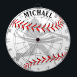 Personalisierte Baseball-Spitzenplatine Dartscheibe<br><div class="desc">Personalisierter Baseball-Spitzentafel. Spielen Sie Baseball,  beobachten Sie Baseball,  werfen Sie gerne Darts,  dann ist dieses Dart für Sie. Der Name ist mit der Hilfe von Zazzles Designer Tools einfach zu personalisieren.</div>