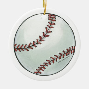 Personalisierte Baseball-Verzierung Keramikornament