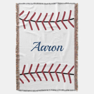 Personalisierte Baseball-Wurfdecke Decke