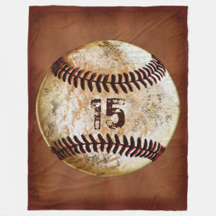 Personalisierte Baseball-Wurfdecke, Ihre Nummer Fleecedecke