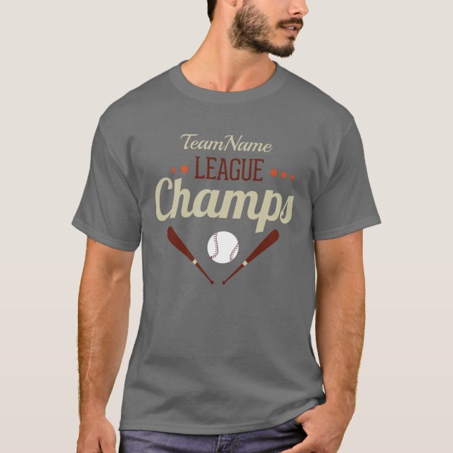Personalisierte Baseballliga-Champs T-Shirt (Vorderseite)