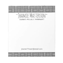 Personalisierte Basiswoche Notizblock