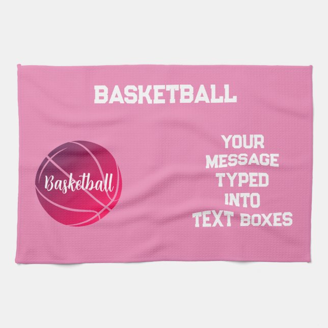 Personalisierte Basketball-, Basketball-Geschenkid Geschirrtuch (Horizontal)