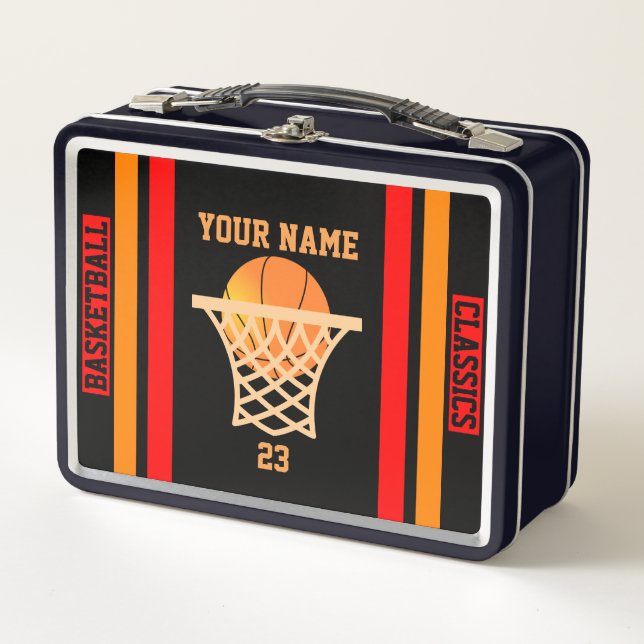 Personalisierte Basketball Classics Metal Lunchbox (Vorderseite)