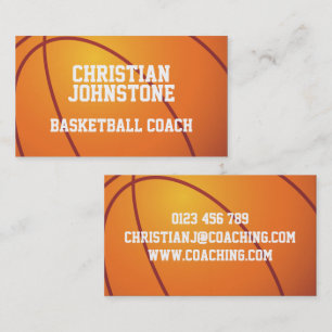 Personalisierte Basketball-Coach Business Cards Visitenkarte